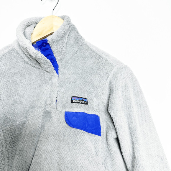 PATATGONIA Re Tool Snap T Fleece Jacket Gray purple synchilla WOMENS S small - Picture 3 of 7